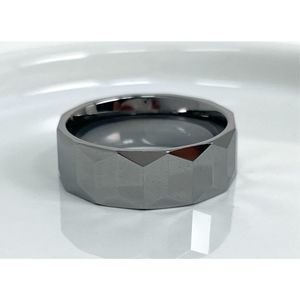 Tungsten Carbide Faceted Ring Band